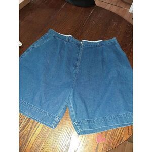 Size 24 Mountain Lake II Plus Size Cotton Blue Denim Jean High Rise Shorts